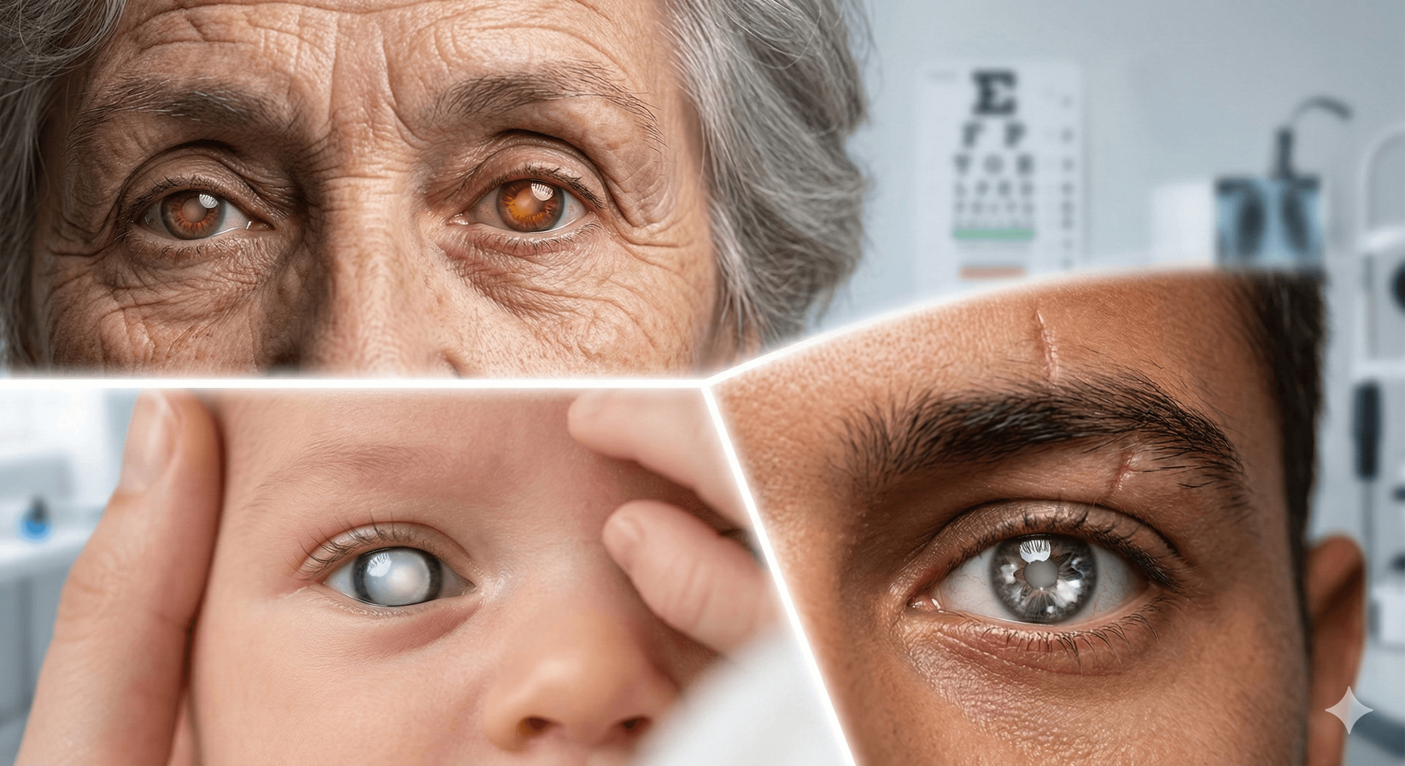 Catarata (senil, congénita y traumática)