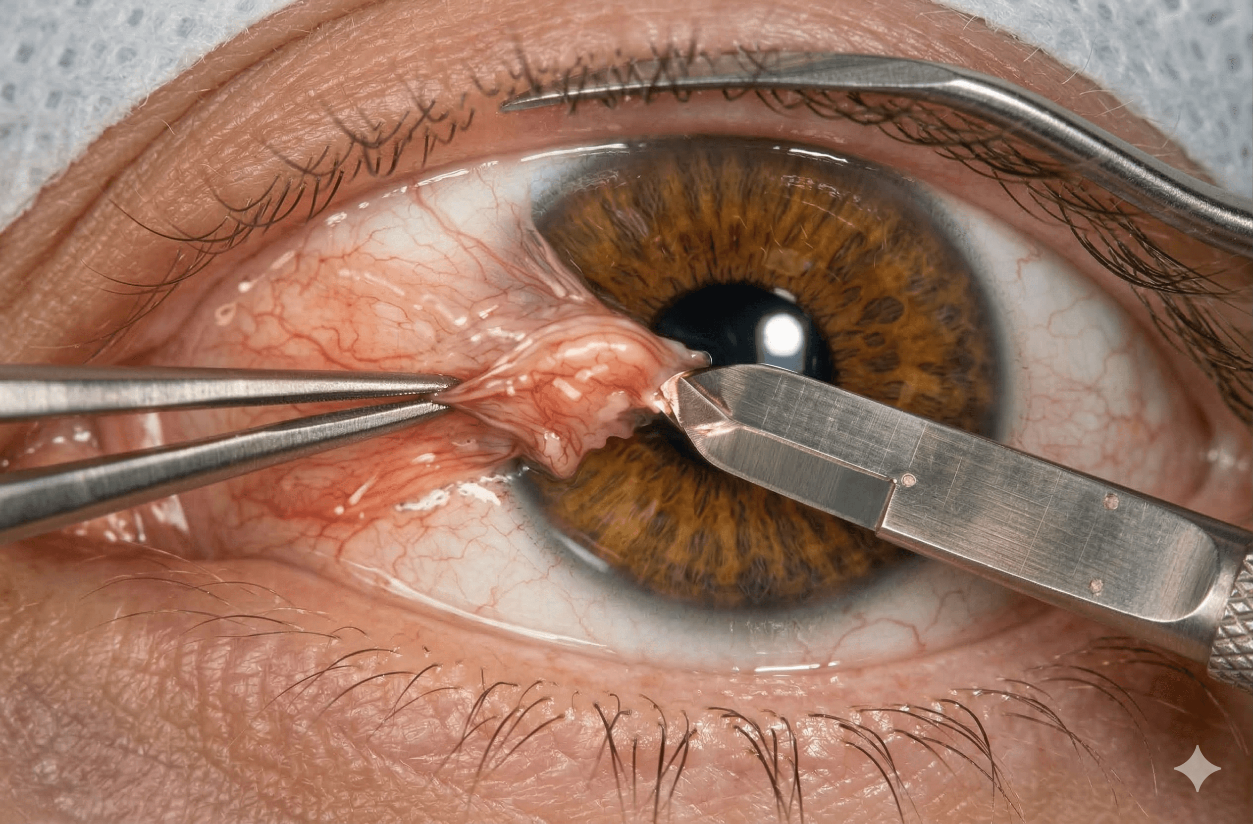 Cirugía de pterigión con autoinjerto conjuntival